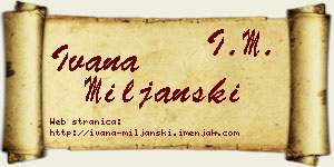 Ivana Miljanski vizit kartica